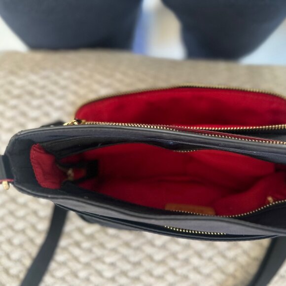 MZ Wallace Black Nylon Crossbody with Red Interior - Picture 3 of 5